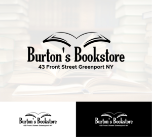 Burton's Bookstore  43 Front Street Greenport NY | Logo Design by ZeneFashions
