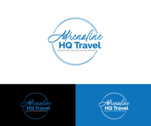 Adrenaline-HQ Travel  - Adventures for Melanated Women | Logo Design by makerlogoz