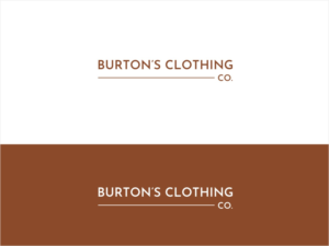 Logo Design by cjssan for Burton’s Clothing Co.  | Design: #26692970