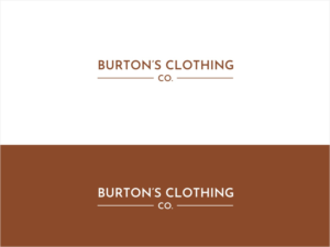 Logo Design by cjssan for Burton’s Clothing Co.  | Design: #26692989