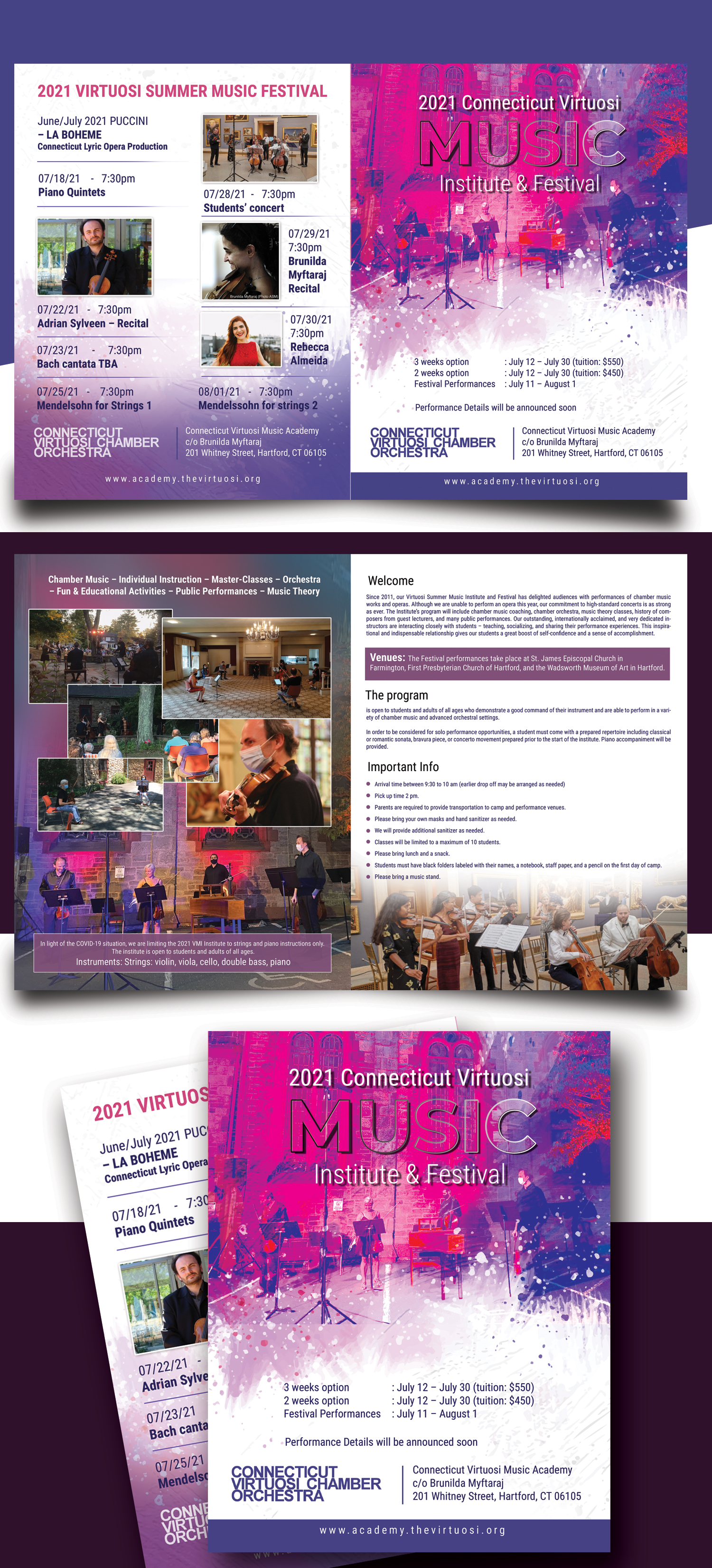 Design de Brochure par uk pour Connecticut Virtuosi Chamber Orchestra, Inc.  | Design #26699615