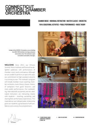 2021 Connecticut Virtuosi Summer Music Institute & Festival | Broschüren-Design von aniep
