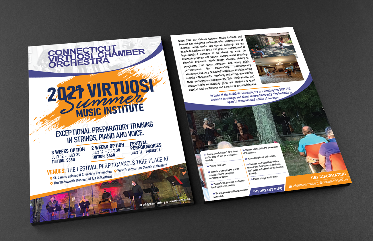 Broschüren-Design von Benson M. für Connecticut Virtuosi Chamber Orchestra, Inc.  | Design #26699678