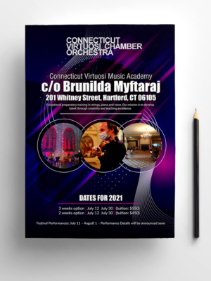 2021 Connecticut Virtuosi Summer Music Institute & Festival | Broschüren-Design von n214008