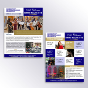 Design de Brochure par DA. pour Connecticut Virtuosi Chamber Orchestra, Inc.  | Design : #26698329