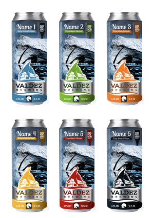 Craft Brewery Beer Can Label in Alaska | Diseño Gráfico por design.bb