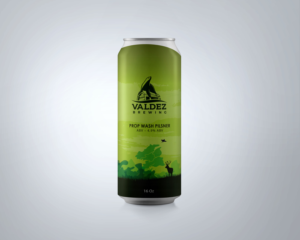 Craft Brewery Beer Can Label in Alaska | Diseño Gráfico por nafizrahat
