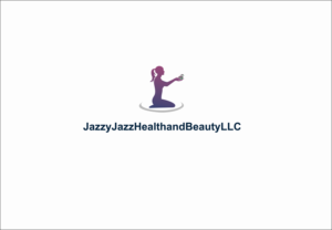 JazzyJazzHealthandBeautyLLC..With a silhouette of a woman in the background lightly muscular with some products in her hand | Logo Design by Jamal 12