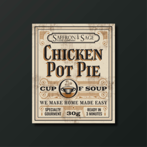 Vintage Style Soup Package Label | Graphic Design by Aistikart