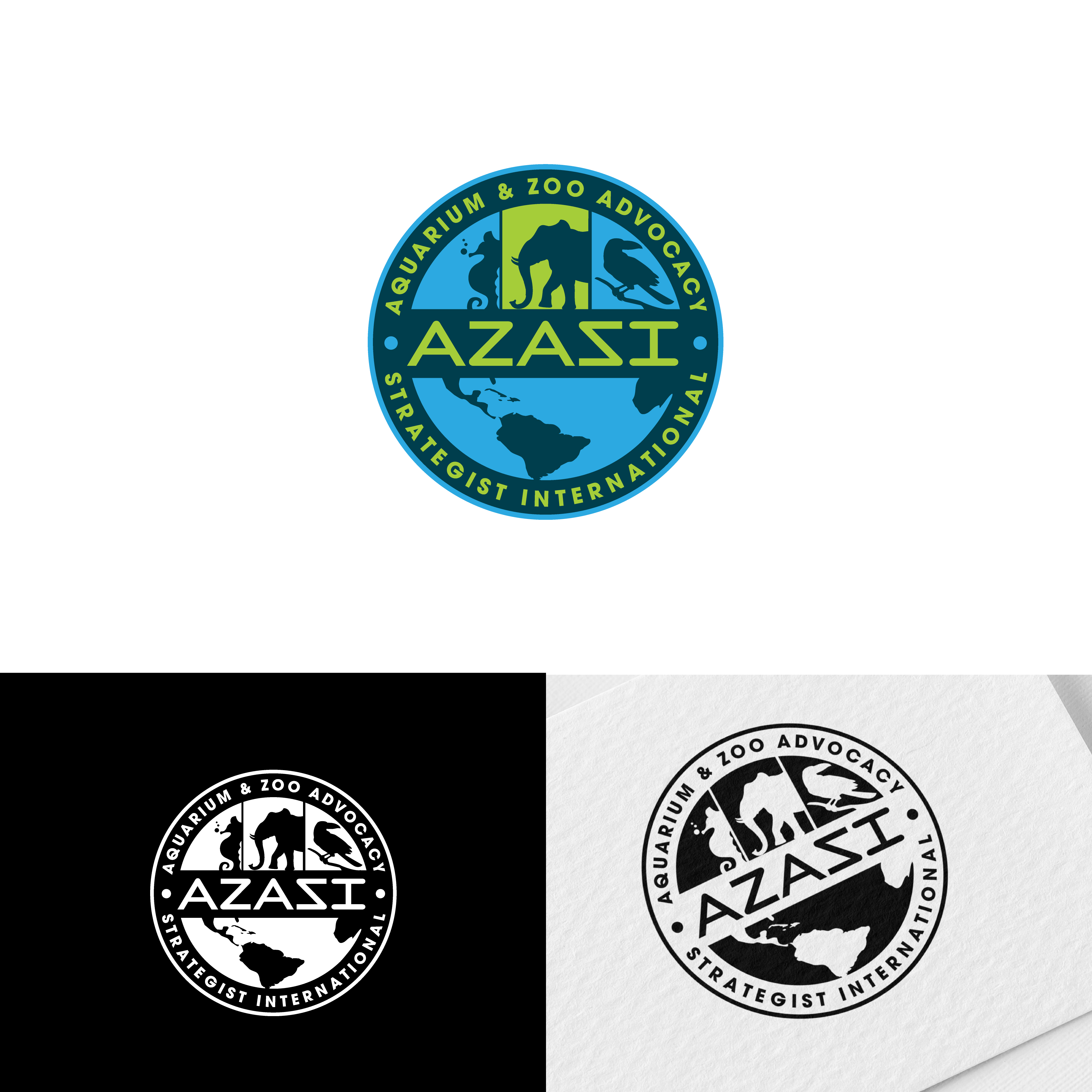 Logo-Design von ICKE für Aquarium & Zoo Advocacy and Strategies International | Design #26739434