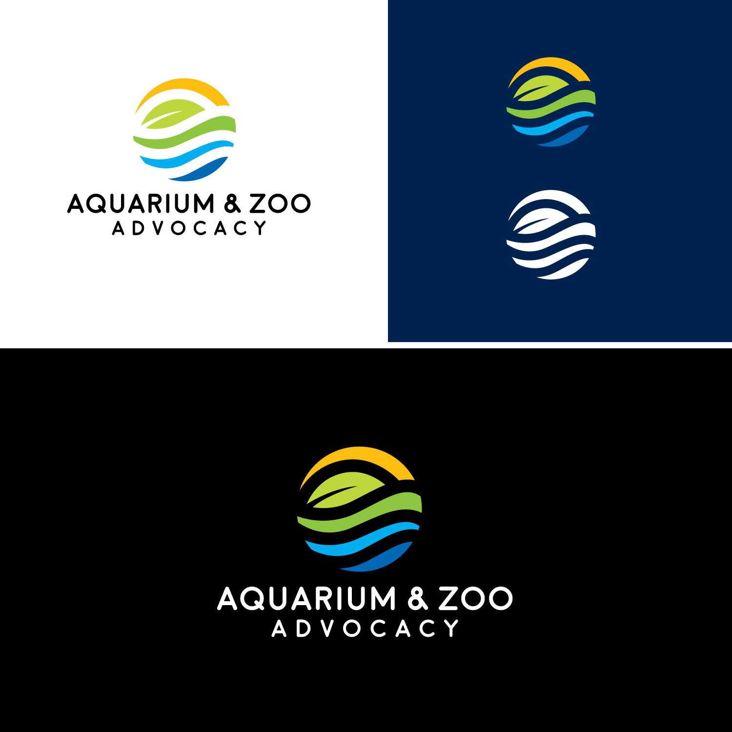 Logo Design for Above the logo Aquarium & Zoo Advocacy. Below the logo ...