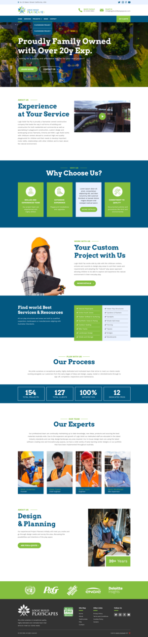 Web Design by blice_one for Logic Build Playscapes  | Design #26716210