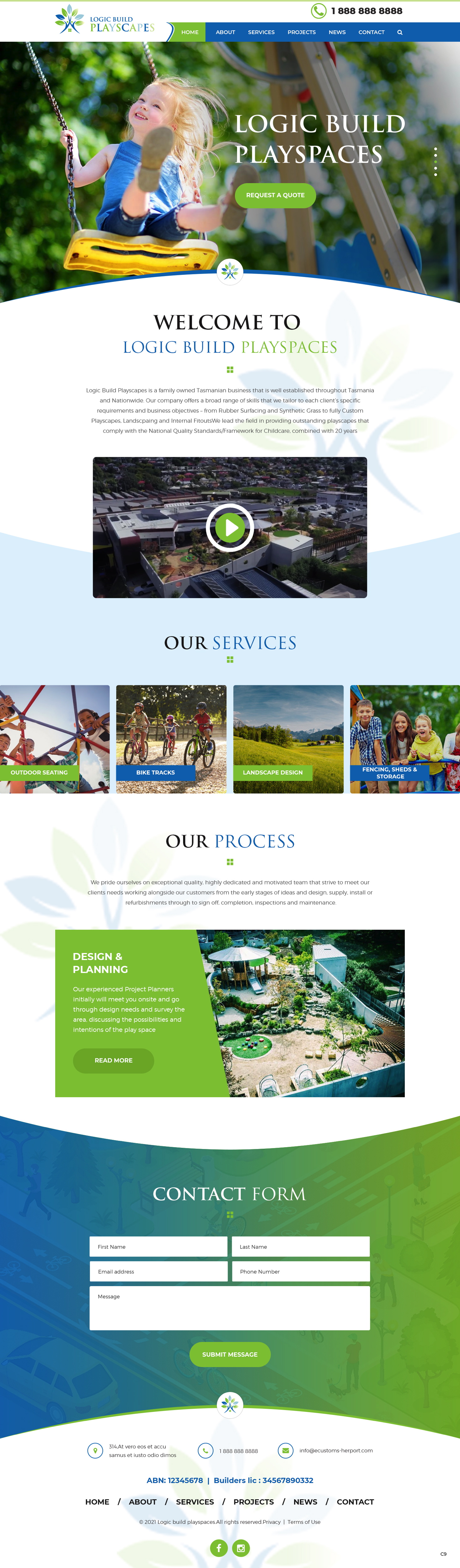 Web Design by pb for Logic Build Playscapes  | Design #26713491