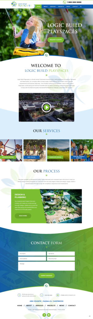 Web Design by pb for Logic Build Playscapes  | Design: #26713491