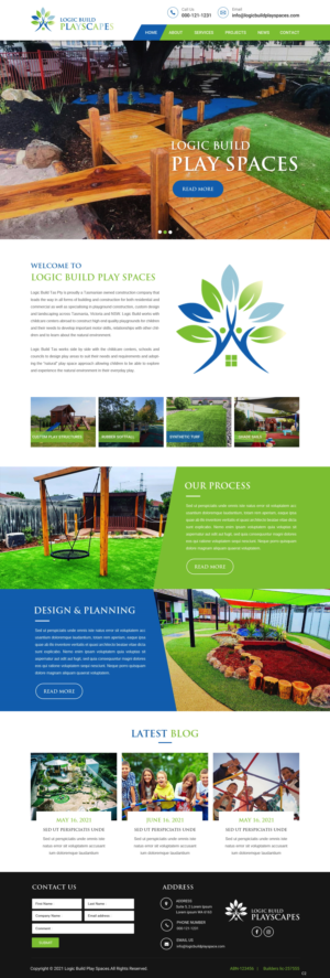 Web Design by pb for Logic Build Playscapes  | Design: #26713492