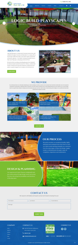 Web Design by pb for Logic Build Playscapes  | Design #26713493
