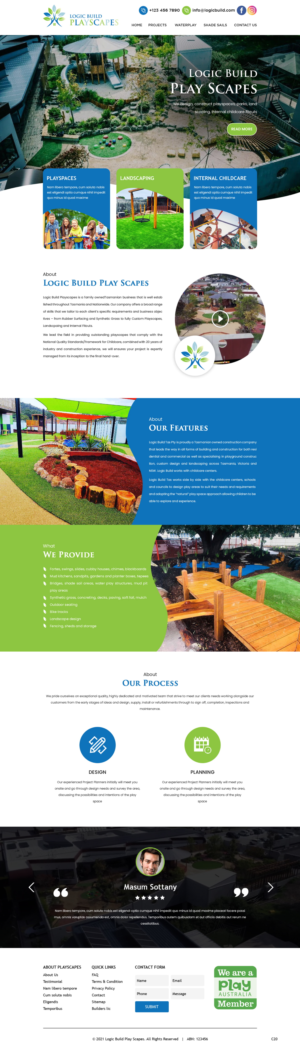 Web Design by pb for Logic Build Playscapes  | Design: #26713495