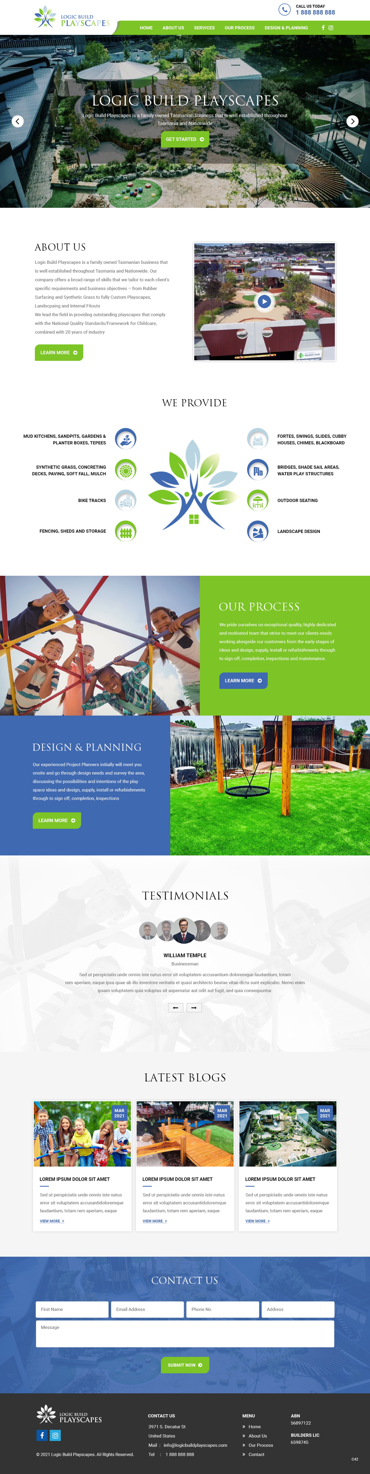 Web Design by pb for Logic Build Playscapes  | Design #26713498