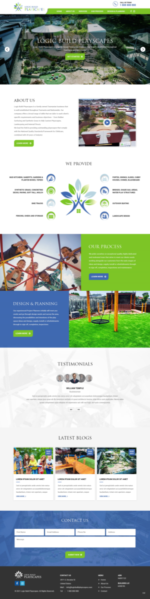 Web Design by pb for Logic Build Playscapes  | Design: #26713498
