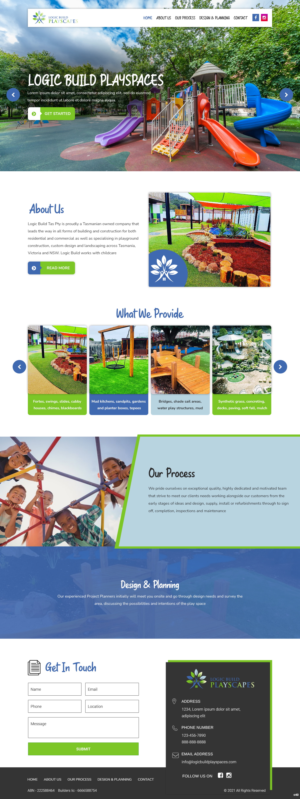 Web Design by pb for Logic Build Playscapes  | Design: #26713499