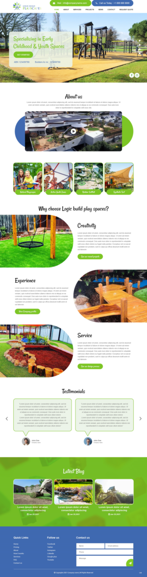 Web Design by pb for Logic Build Playscapes  | Design: #26713500