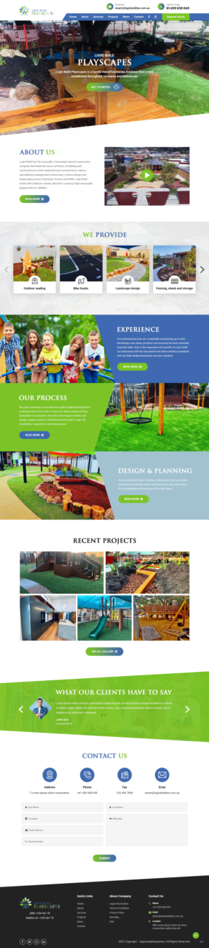 Web Design by pb for Logic Build Playscapes  | Design: #26713501
