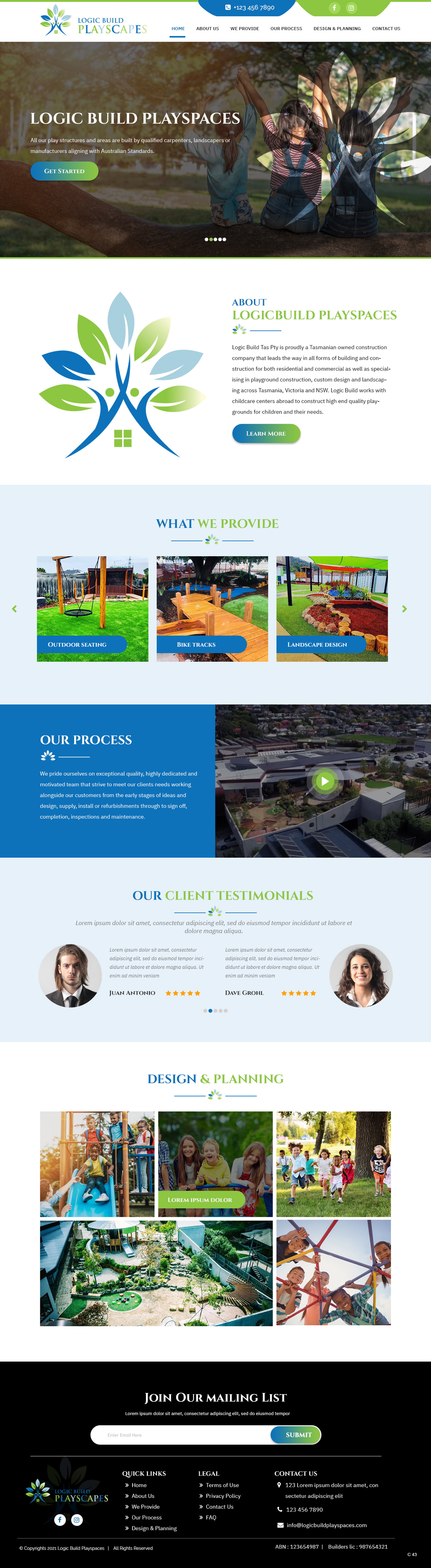 Web Design by pb for Logic Build Playscapes  | Design #26713505