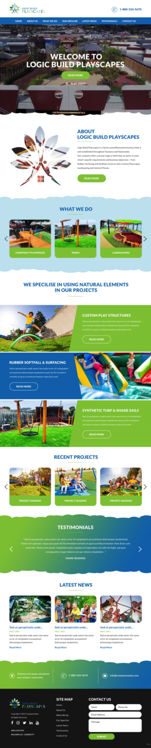 Web Design by pb for Logic Build Playscapes  | Design: #26713506