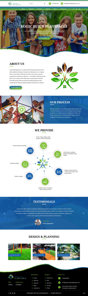 Web Design by pb for Logic Build Playscapes  | Design: #26713507