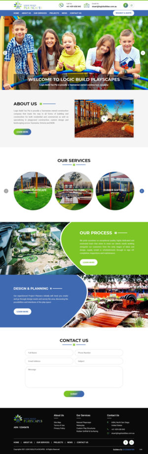 Web Design by pb for Logic Build Playscapes  | Design: #26713508