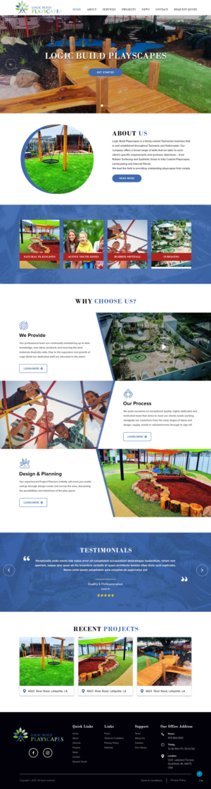 Web Design by pb for Logic Build Playscapes  | Design: #26713509