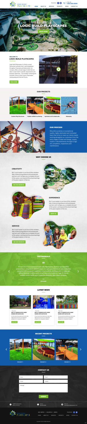 Web Design by pb for Logic Build Playscapes  | Design: #26713521