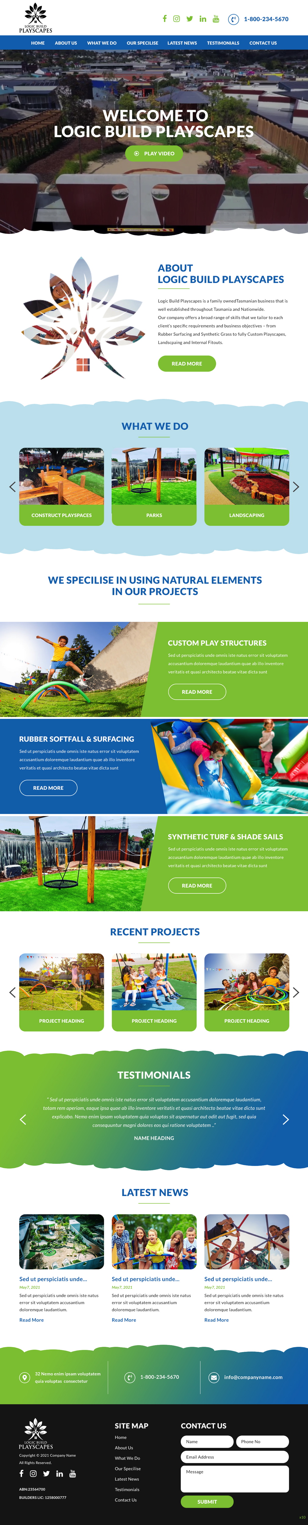 Web Design by pb for Logic Build Playscapes  | Design #27146499