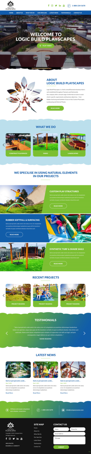 Web Design by pb for Logic Build Playscapes  | Design: #27146499