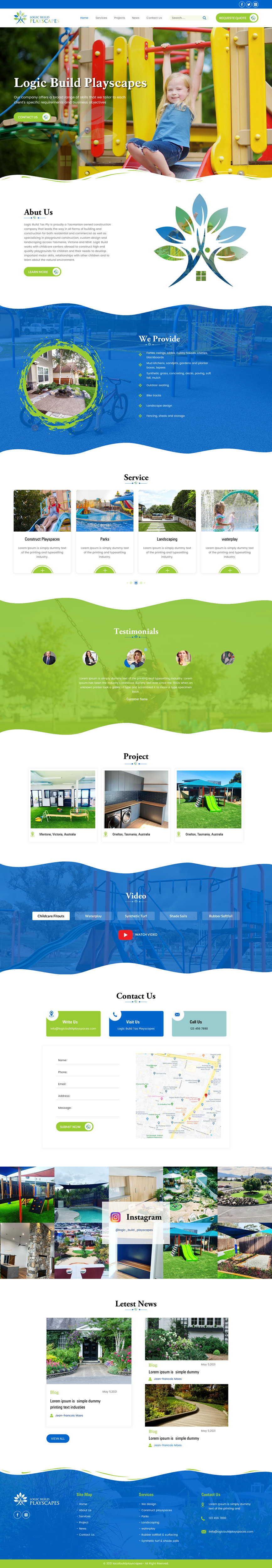 Web Design by rightway for Logic Build Playscapes  | Design #26715351