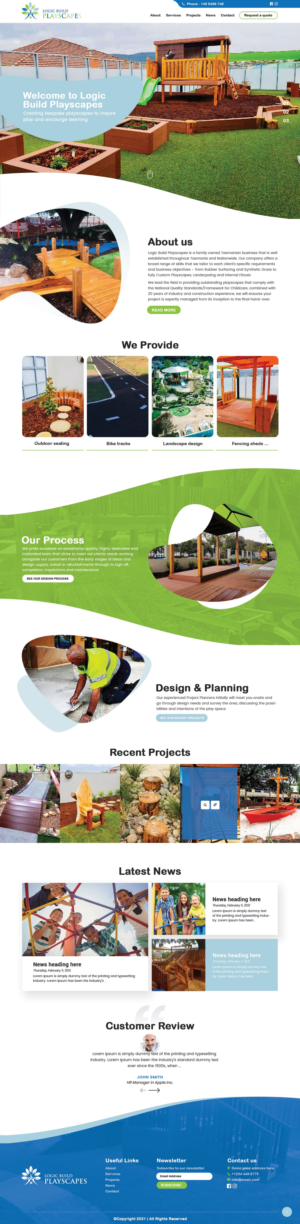 Web Design by nzdesigners for Logic Build Playscapes  | Design #26720538