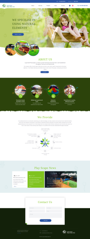 Web Design by greentec for Logic Build Playscapes  | Design #26726248