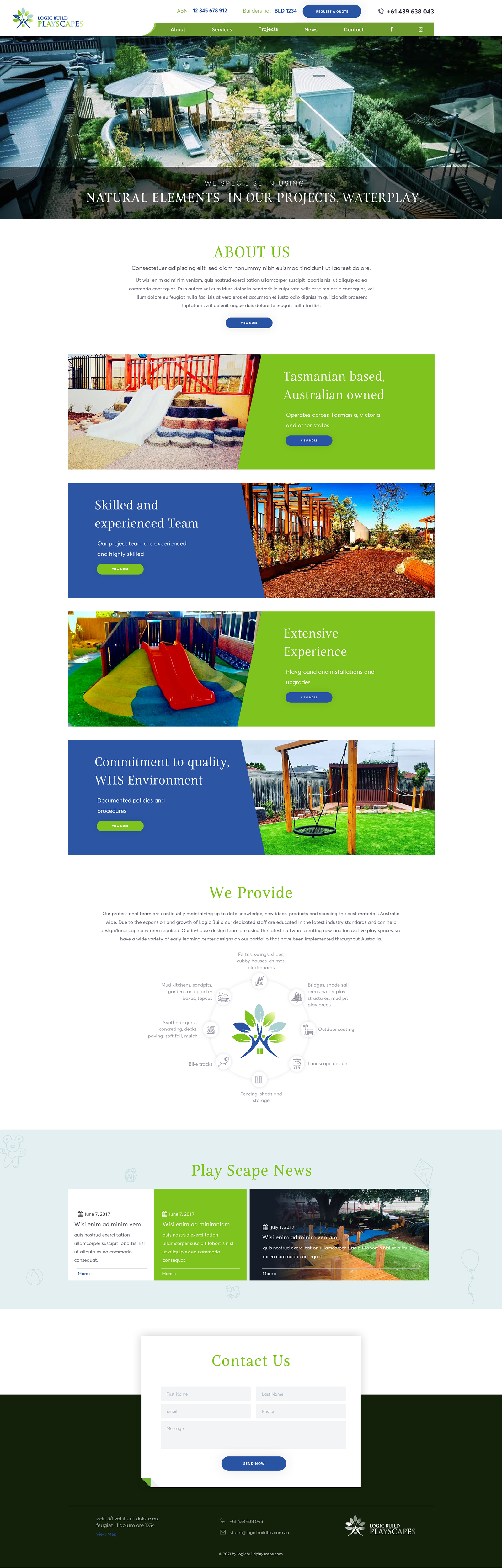 Web-Design von SAC-D für Logic Build Playscapes  | Design #26726249
