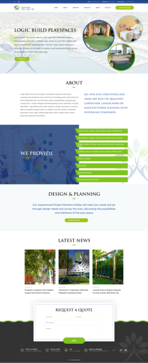 new web page for business that constructs playscapes to childcare centres, schools & localgoverm | Web Design par SAC-D