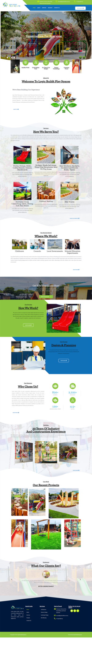 Web Design by JohnDigiTech for Logic Build Playscapes  | Design: #26743906