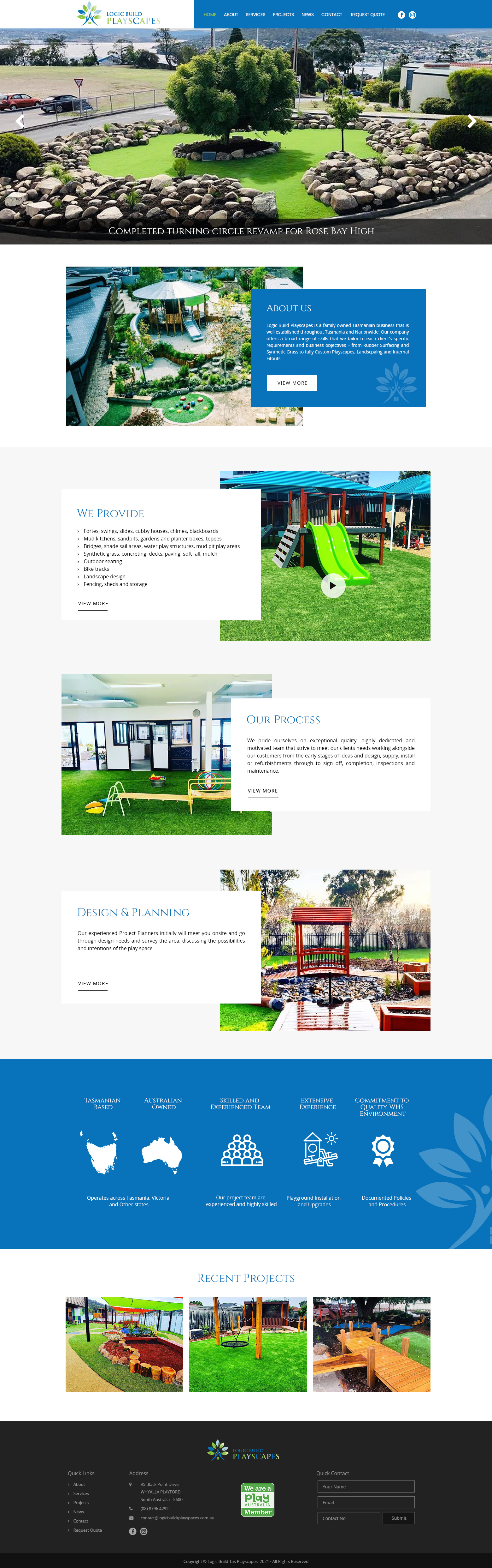 Web Design by colorpixel.in for Logic Build Playscapes  | Design #26743296