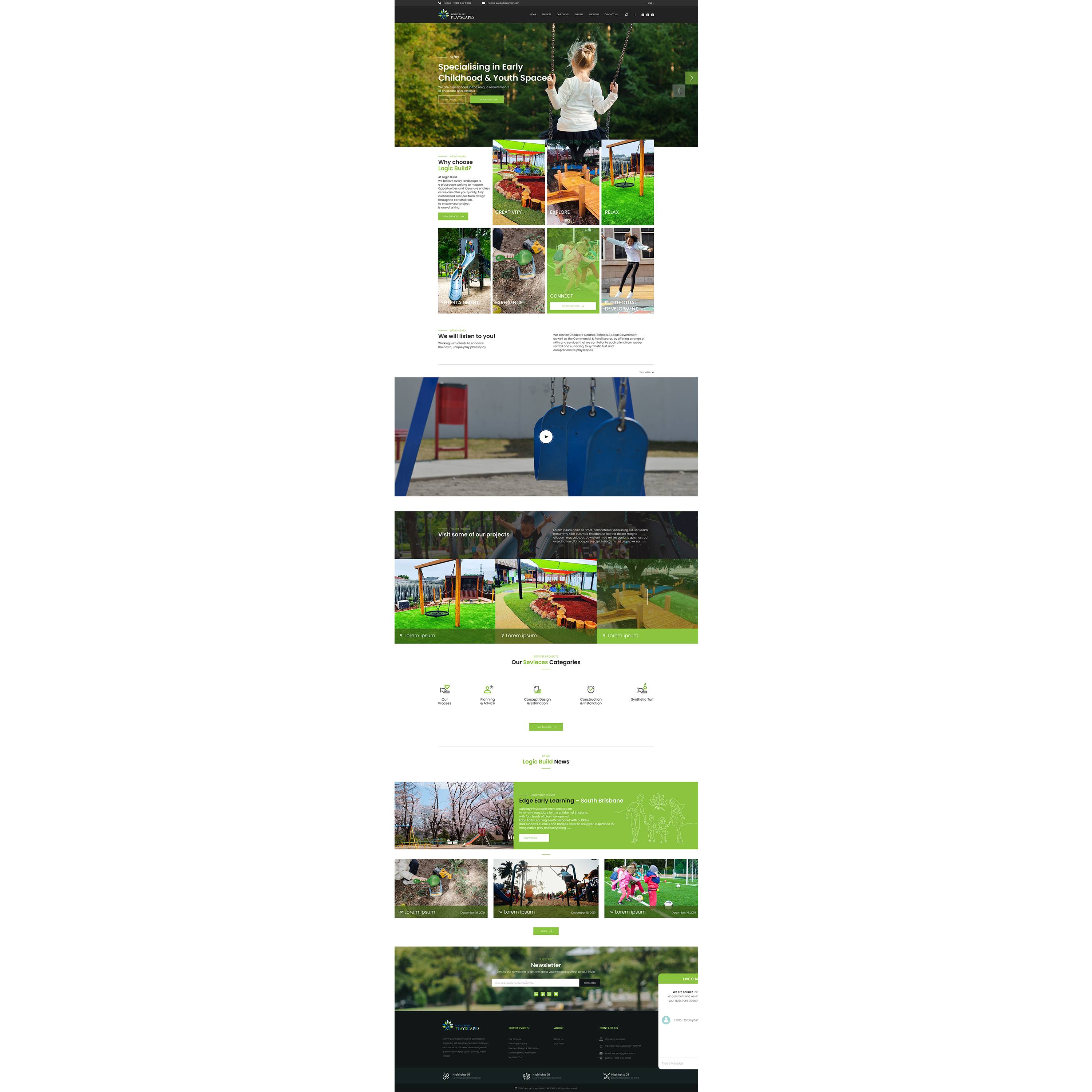 Web Design by NGUYEN DANG TIN for Logic Build Playscapes  | Design #26729728