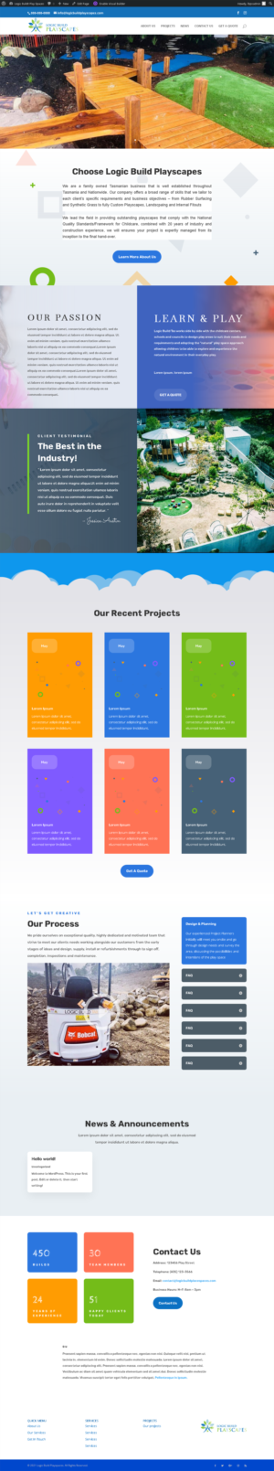 Web Design by Mindnovae for Logic Build Playscapes  | Design: #26746846