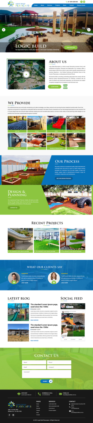 Web Design by Titan Eagle for Logic Build Playscapes  | Design: #26714192