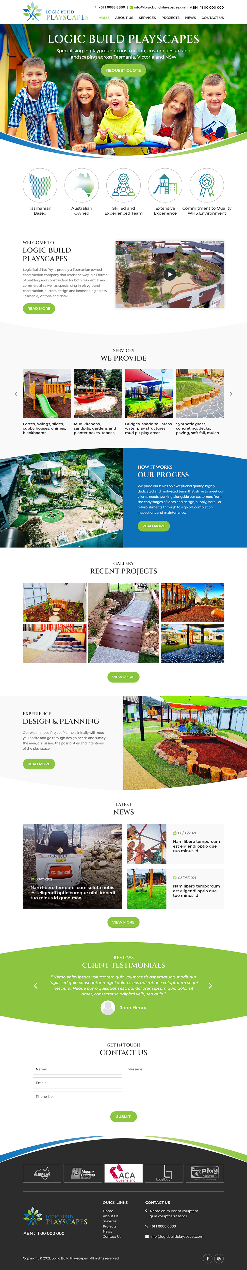 Web-Design von Starlyn DS für Logic Build Playscapes  | Design #26718577
