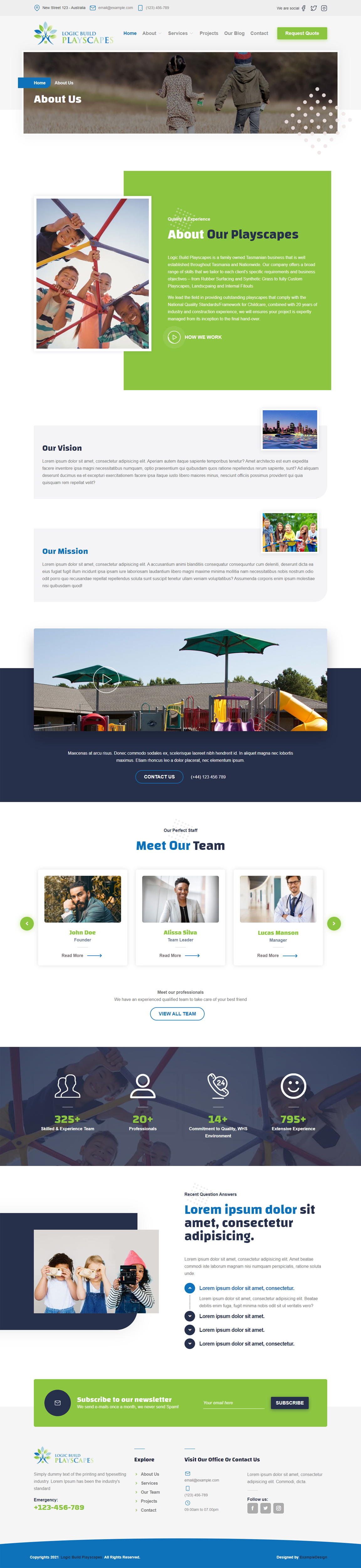 Web Design by Robook for Logic Build Playscapes  | Design #26738910