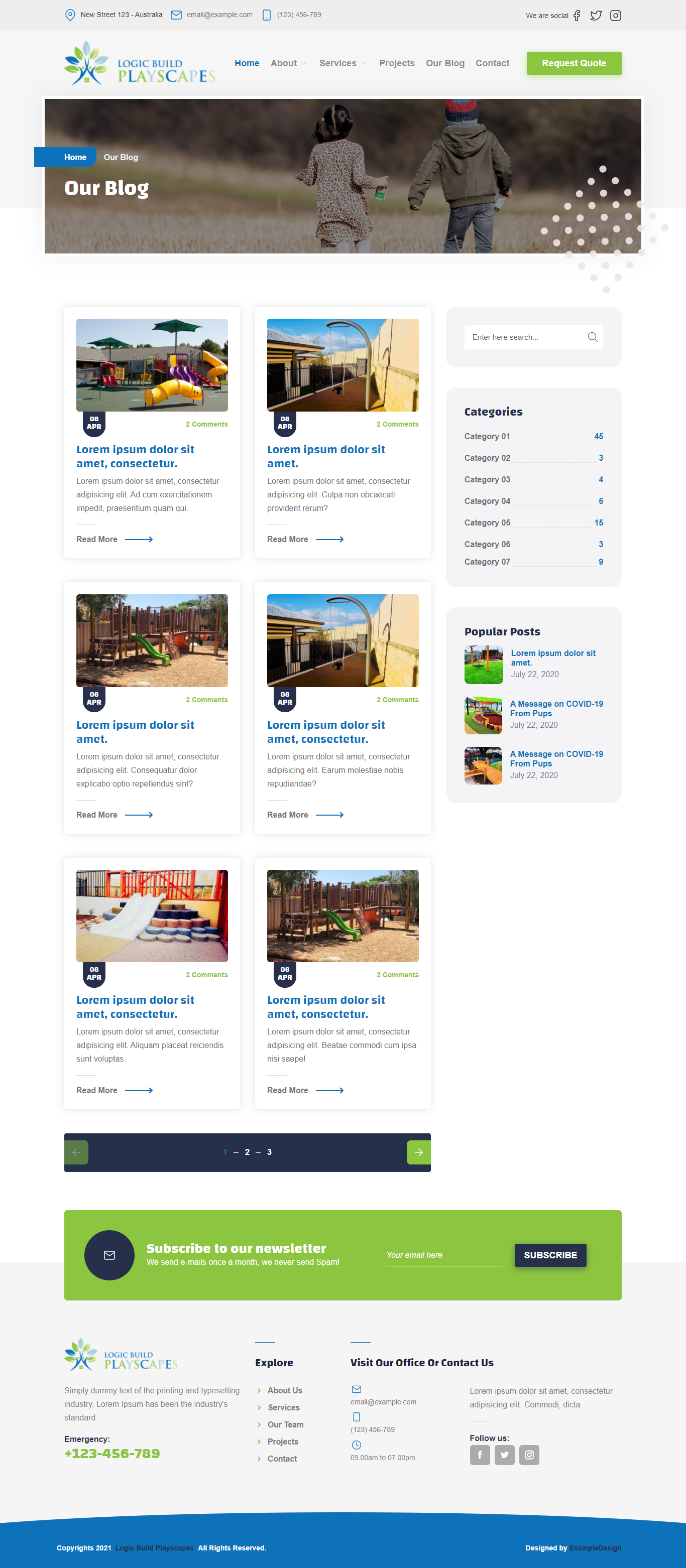 Web-Design von Robook für Logic Build Playscapes  | Design #26738914