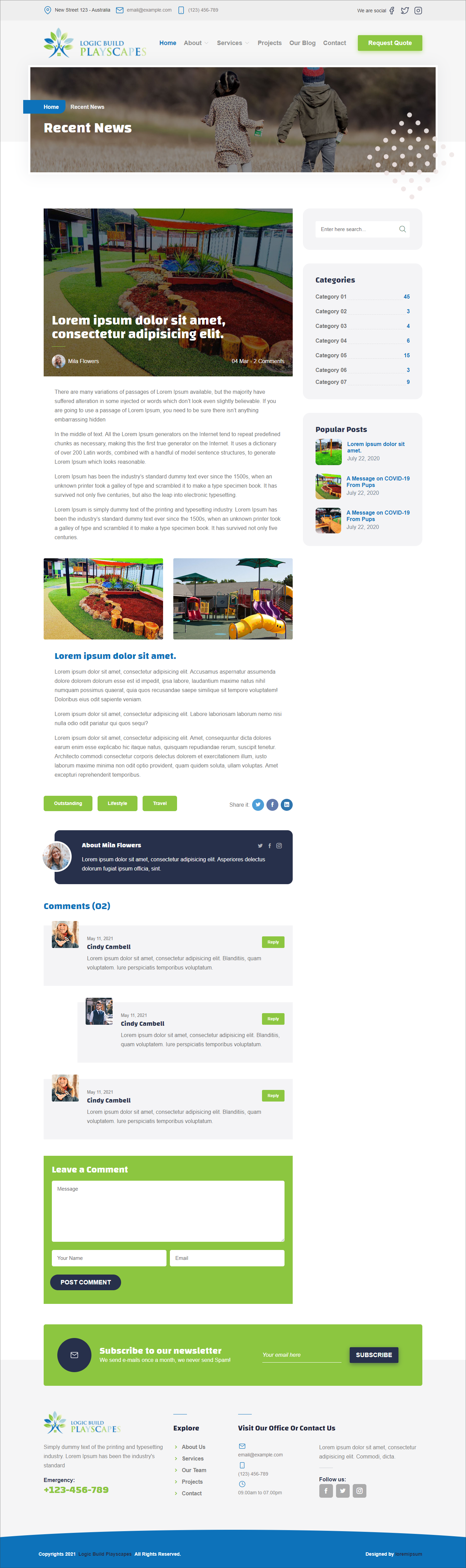 Web-Design von Robook für Logic Build Playscapes  | Design #26738933