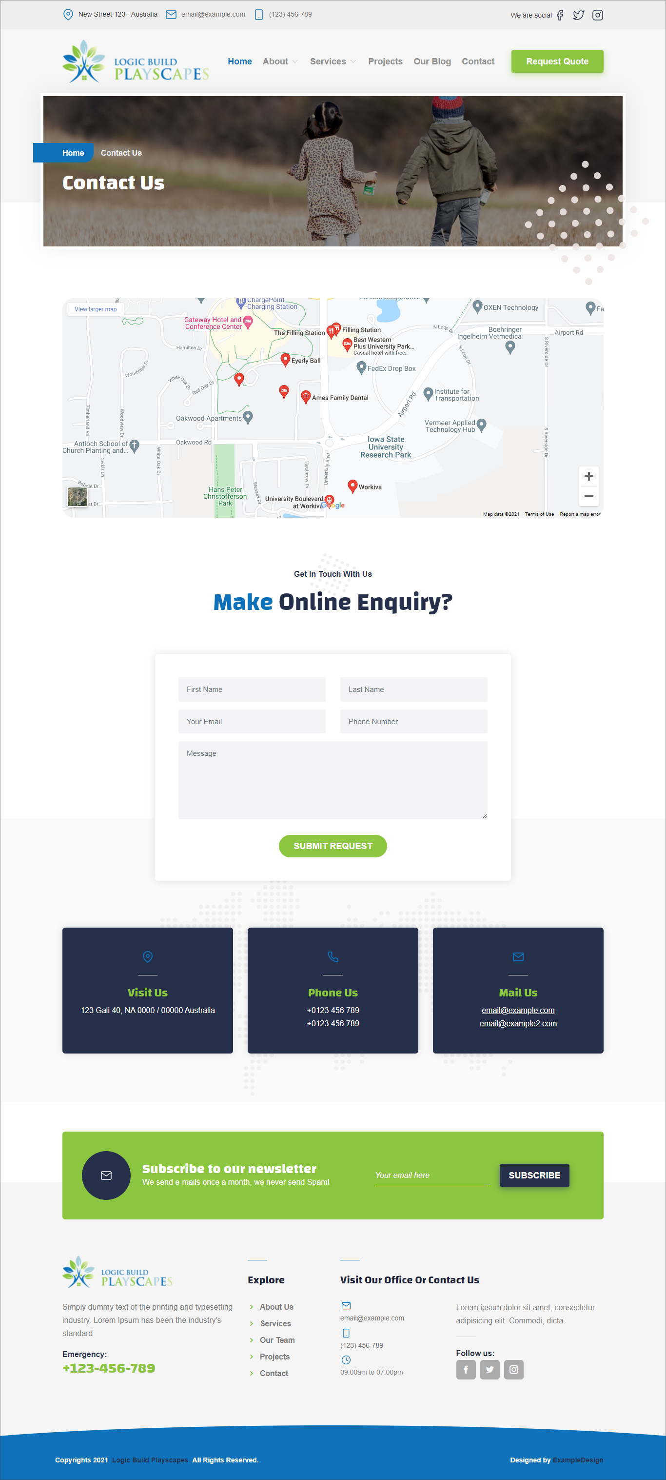 Web Design by Robook for Logic Build Playscapes  | Design #26738943