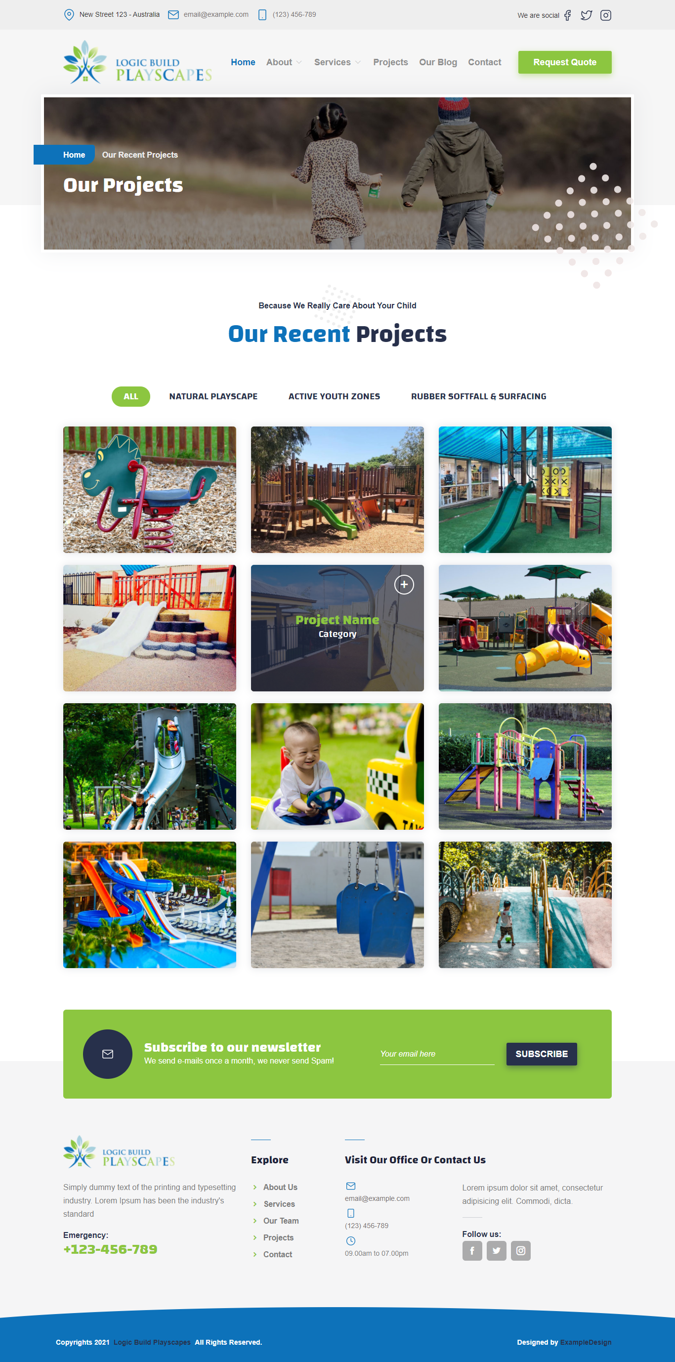 Web-Design von Robook für Logic Build Playscapes  | Design #26738974